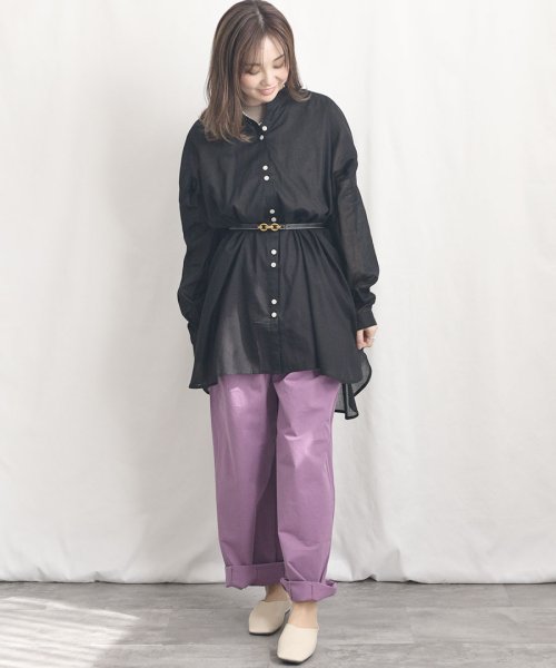 ARGO TOKYO(アルゴトウキョウ)/Cotton Sheer Volume Shirt 23024 コットンシアーボリュームシャツ　コットンシャツ　シアーシャツ　シアーシャツ　シャツ　ブラウス　ト/img44