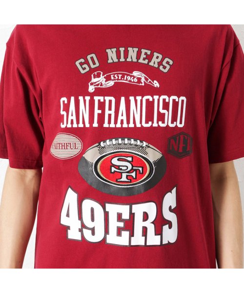 MAC HOUSE(men)(マックハウス（メンズ）)/NFL ナショナル フットボール リーグ San Francisco 49ers ロゴプリントコットン半袖Tシャツ S50366BM/img07
