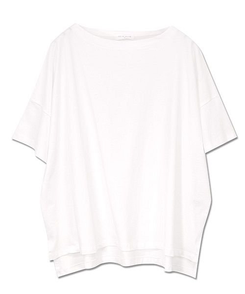 and it_(アンドイット)/もちもちストレッチビッグシルエットカットソー Tシャツ カットソー レディース 春夏 半袖  トップス  もちもち ストレッチ 伸縮性 ボーダー シンプル 無地/img23