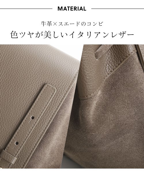 sankyoshokai(サンキョウショウカイ)/[MY BEST BAG]牛革×スエードハンドバッグイタリア製/img06