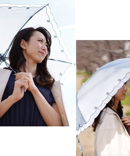 sankyoshokai(サンキョウショウカイ)/三段折り 折りたたみ傘　晴雨兼用 綿35%/img12
