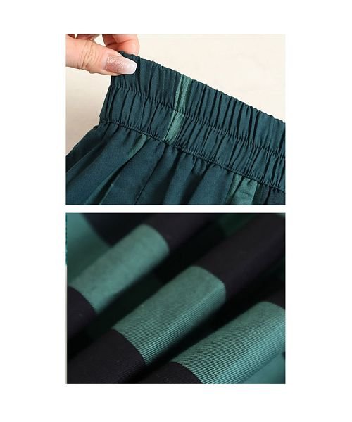 Sawa a la mode(サワアラモード)/爽やかな雰囲気纏うグリーンチェックフレアスカート/img22