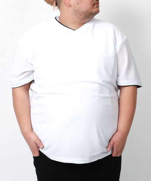 MARUKAWA(大きいサイズのマルカワ)/【DISCUS】ディスカス 大きいサイズ 半袖 Vネック Tシャツ ワッフル 無地 吸汗速乾 抗菌防臭 Tシャツ メンズ スポーツ/img16