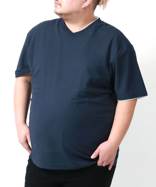 MARUKAWA(大きいサイズのマルカワ)/【DISCUS】ディスカス 大きいサイズ 半袖 Vネック Tシャツ ワッフル 無地 吸汗速乾 抗菌防臭 Tシャツ メンズ スポーツ/img20