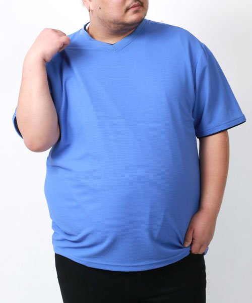 MARUKAWA(大きいサイズのマルカワ)/【DISCUS】ディスカス 大きいサイズ 半袖 Vネック Tシャツ ワッフル 無地 吸汗速乾 抗菌防臭 Tシャツ メンズ スポーツ/img21