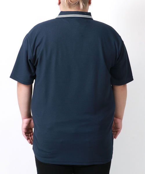 MARUKAWA(大きいサイズのマルカワ)/【DISCUS】ディスカス 大きいサイズ ワッフル ポロシャツ 無地 ボーダー 吸汗速乾 抗菌防臭 メンズ トップス/img09