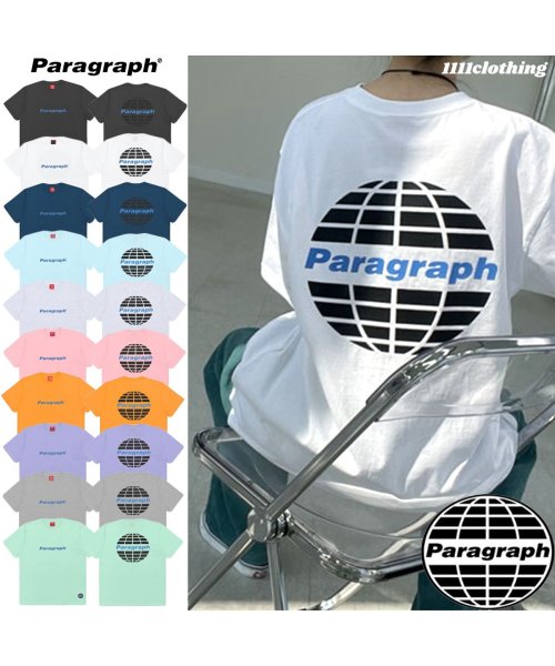 1111clothing(ワンフォークロージング)/パラグラフ tシャツ 半袖 トップス 正規品 ◆Paragraph Classic Blue Logo T－shirt◆ 有名 ブランド tシャツ オーバーサイ/img01