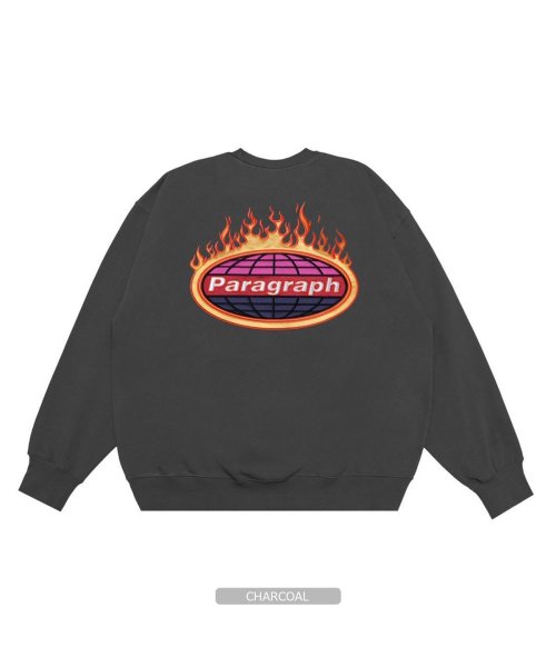 1111clothing(ワンフォークロージング)/パラグラフ スウェット トップス 長袖 正規品 ◆Paragraph Fire Embroidery Sweatshirt ◆ 有名 ブランド トレーナー オー/img13