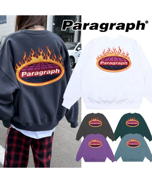 1111clothing(ワンフォークロージング)/パラグラフ スウェット トップス 長袖 正規品 ◆Paragraph Fire Embroidery Sweatshirt ◆ 有名 ブランド トレーナー オー/img20