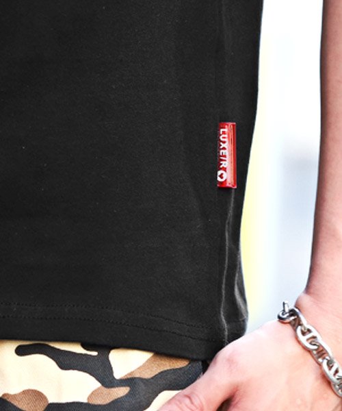 LUXSTYLE(ラグスタイル)/LUXER(ラグジュ)サガラロゴ刺繍半袖Tシャツ/Tシャツ メンズ 半袖 ロゴ サガラ刺繍 クルーネック/img11