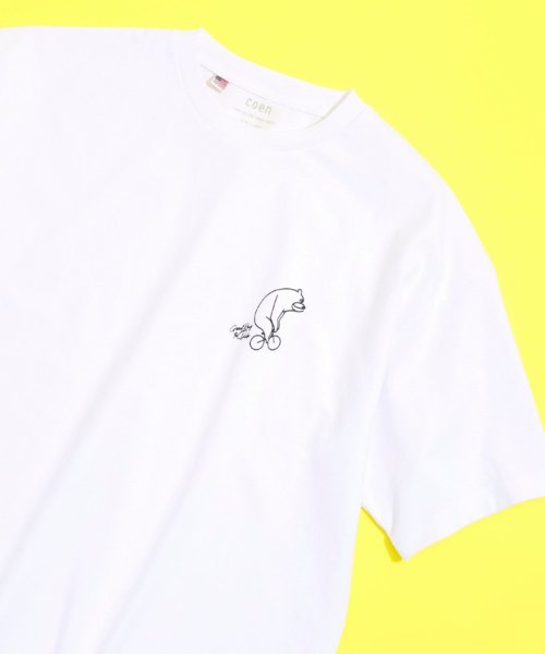 coen(コーエン（キッズ）)/【WEB限定／ユニセックス】サイクリングコーエンベアプリントTシャツ/img01
