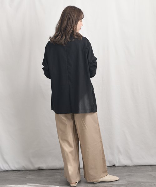 ARGO TOKYO(アルゴトウキョウ)/Cotton linen wide pants 22021　コットンリネンワイドパンツ　リネンパンツ　リネンワイドパンツ　ボトムス　イージーパンツ　ウエストゴム/img12