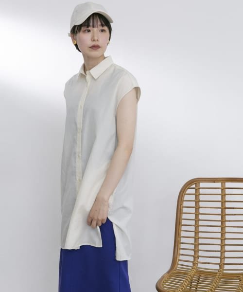 UR Lab.(アーバンリサーチラボ)/『UR TECH Smart Linen Touch』フレンチチュニックシャツ/img02