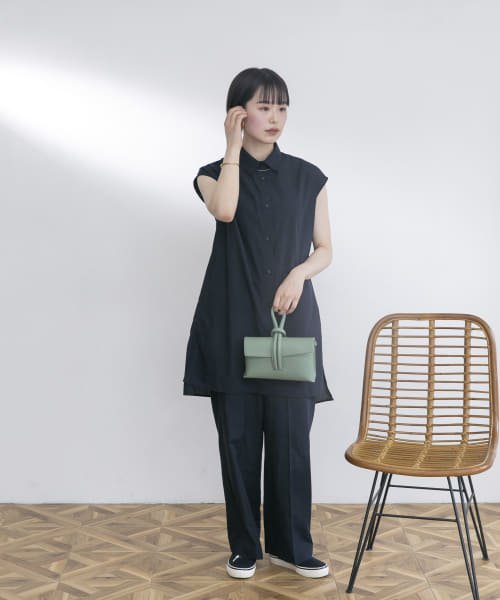 UR Lab.(アーバンリサーチラボ)/『UR TECH Smart Linen Touch』フレンチチュニックシャツ/img17