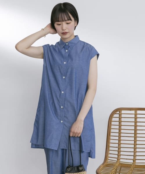 UR Lab.(アーバンリサーチラボ)/『UR TECH Smart Linen Touch』フレンチチュニックシャツ/img20