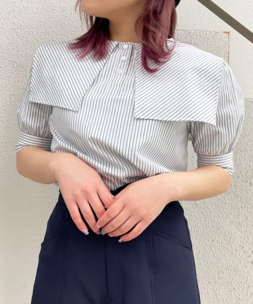 セール セーラーストライプブラウス マジェスティックレゴン Majestic Legon Magaseek