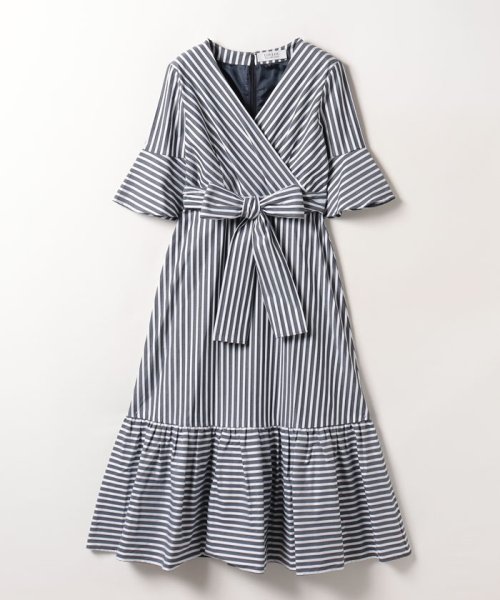 Loulou Willoughby コードストライプカシュクールワンピース アルアバイル Allureville Magaseek