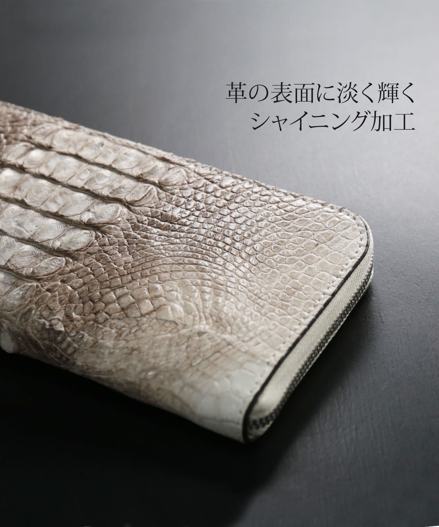 19,800円新品　ヒマラヤクロコダイル　Ｌ型　長財布