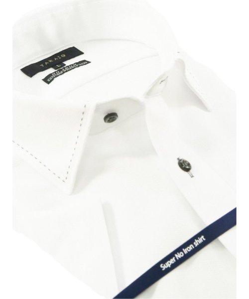 TAKA-Q(タカキュー)/ノーアイロン ストレッチ 360度全方向に伸びる 吸水速乾 スタンダードフィット ワイドカラー 半袖 ニット 半袖 シャツ メンズ ワイシャツ ビジネス ノーア/img01