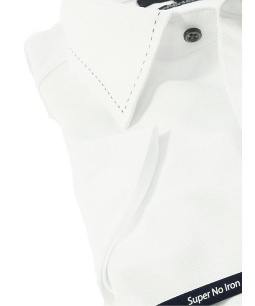 TAKA-Q(タカキュー)/ノーアイロン ストレッチ 360度全方向に伸びる 吸水速乾 スタンダードフィット ワイドカラー 半袖 ニット 半袖 シャツ メンズ ワイシャツ ビジネス ノーア/img02