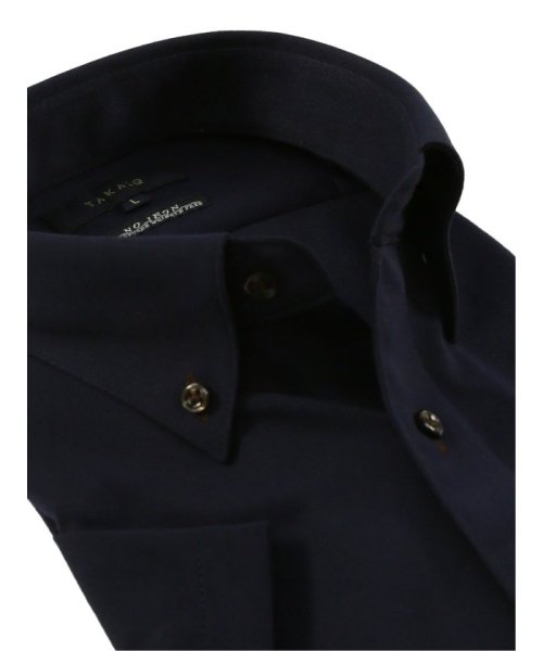 TAKA-Q(タカキュー)/ノーアイロン ストレッチ 360度全方向に伸びる 吸水速乾 スタンダードフィット ボタンダウン 半袖 ニット 半袖 シャツ メンズ ワイシャツ ビジネス ノーア/img01