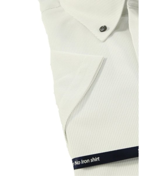 TAKA-Q(タカキュー)/ノーアイロンストレッチ スタンダードフィット ボタンダウン 半袖 ニット 半袖 シャツ メンズ ワイシャツ ビジネス ノーアイロン 形態安定 yシャツ 速乾/img02