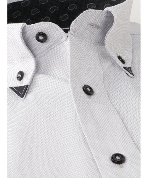 TAKA-Q(タカキュー)/クールアプリ/COOL APPLI スタンダードフィット ボタンダウン 半袖 ニットシャツ ワイシャツ/img01