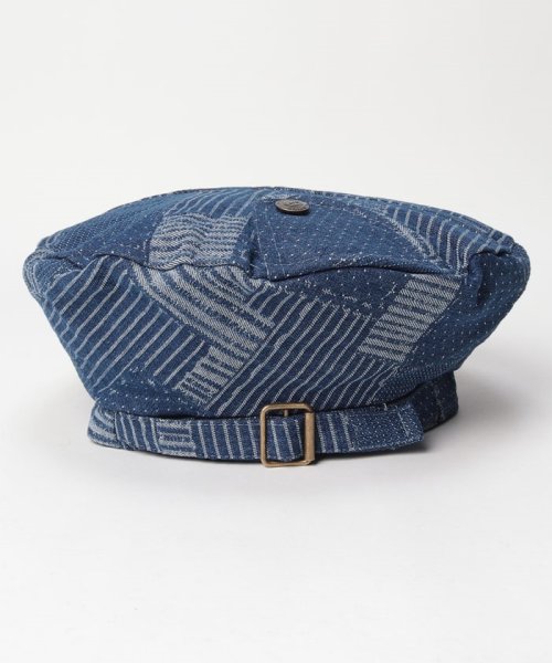 ホンキートンク(ホンキートンク)/デニムパッチワークプリント　スタンドベレー帽（オリジナルバッグ付）/img02