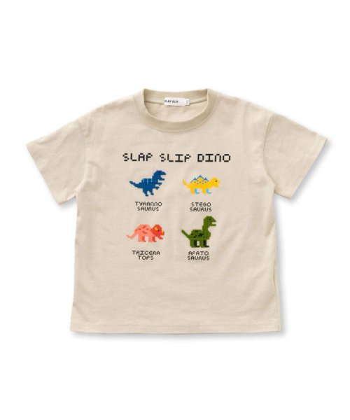 SLAP SLIP(スラップスリップ)/恐竜 ブロック でこぼこ Tシャツ (80~130cm)/img04