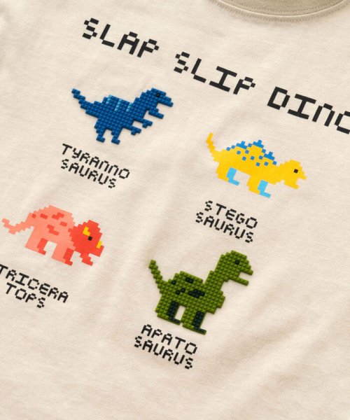 SLAP SLIP(スラップスリップ)/恐竜 ブロック でこぼこ Tシャツ (80~130cm)/img08