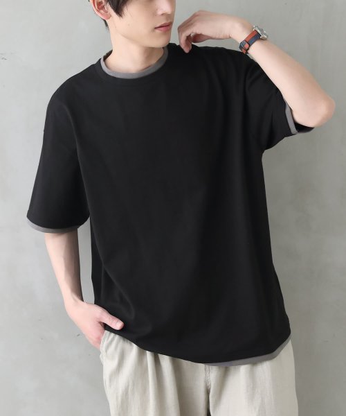 osharewalker(オシャレウォーカー)/『汗ジミ防止シンプル配色Tシャツ』/img09