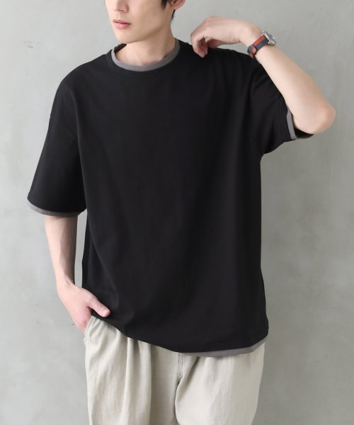 osharewalker(オシャレウォーカー)/『汗ジミ防止シンプル配色Tシャツ』/img11