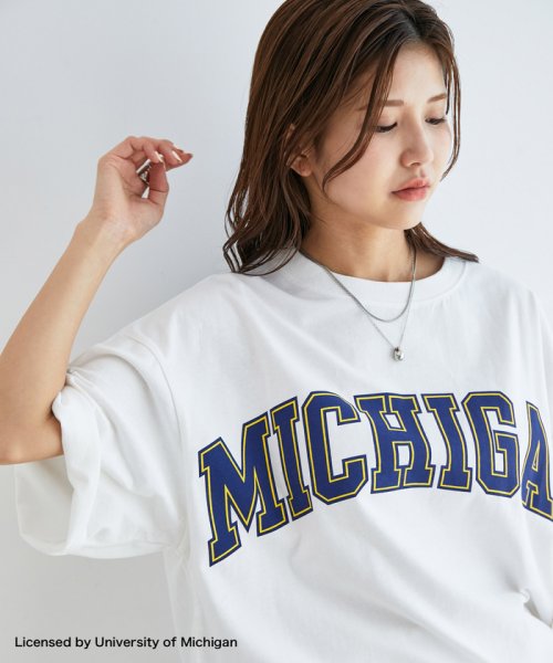 vis-`a-vis(ビザビ)/【WEB限定】【vis－`a－vis別注】Michigan大学ビックシルエットロゴTシャツ/img08