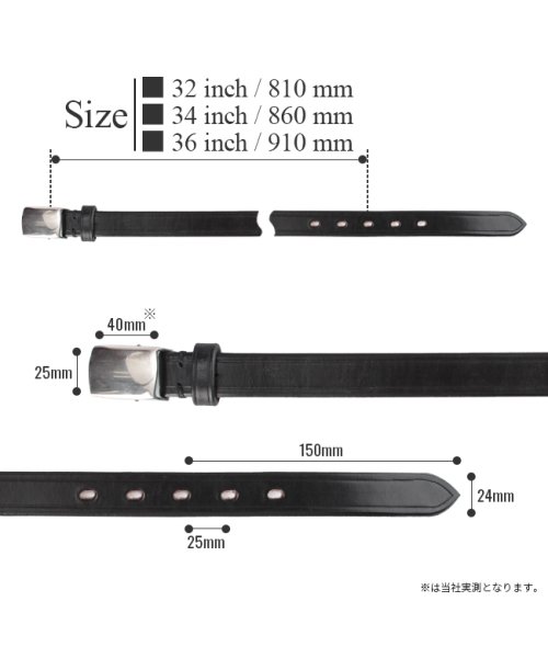 CRAMP(クランプ)/クランプ ベルト メンズ 本革 日本製 幅25mm バックル ビジネス カジュアル Cramp cr－1005n/img03