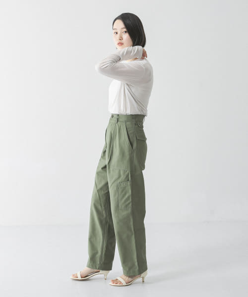 ユニセックス』バックサテンUTILITY TROUSERS by SHIOTA(504652667 