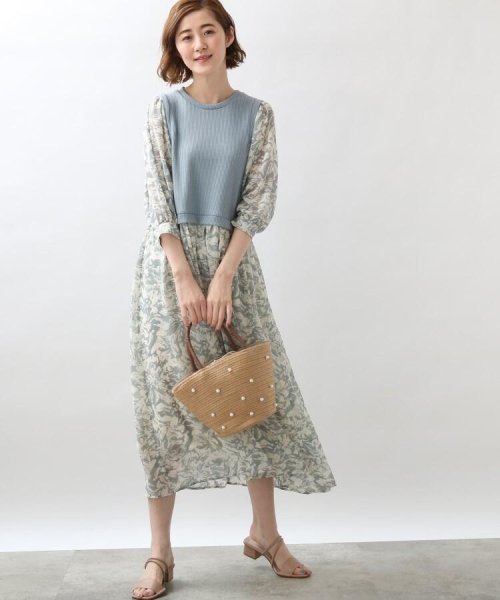 セール ベスト切替え花柄ワンピース グローブ Grove Magaseek