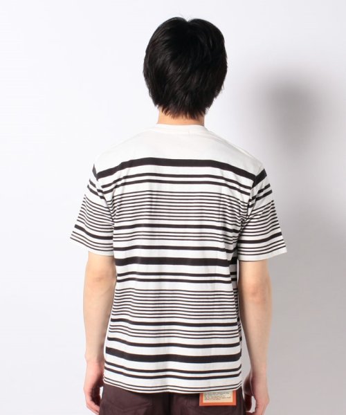STYLEBLOCK(スタイルブロック)/先染めランダムボーダーVネック半袖Tシャツ/img02