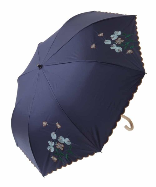 Jocomomola(ホコモモラ)/【晴雨兼用】フラワー刺繍折りたたみ傘/img09