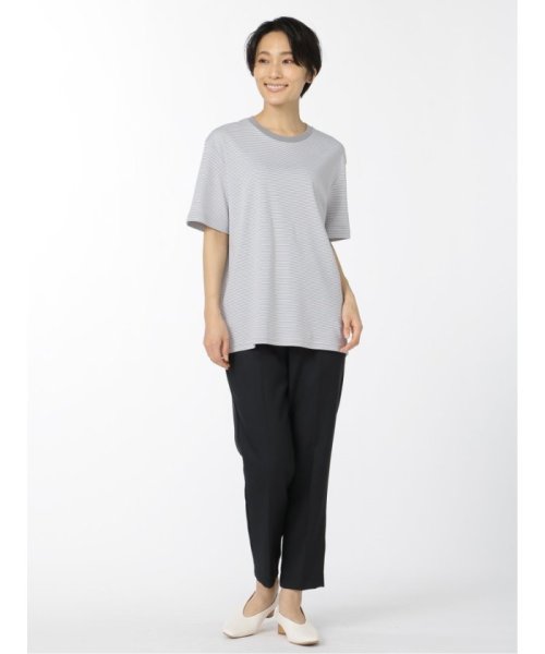 TAKA-Q(タカキュー)/【DRESS T－SHIRT】AIR SILKETE ボーダー柄 クルーネック 半袖 メンズ Tシャツ カットソー カジュアル インナー ビジネス ギフト プレ/img13