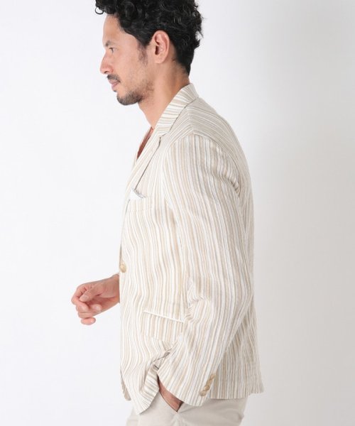 Men's Bigi(メンズビギ)/マルチタックストライプジャケット fabric made in japan/img05