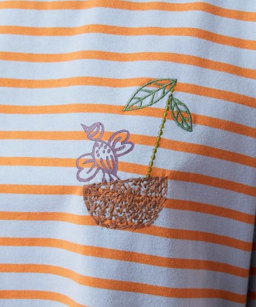 Jocomomola(ホコモモラ)/Divertida ワンポイント刺繍Tシャツ/img11