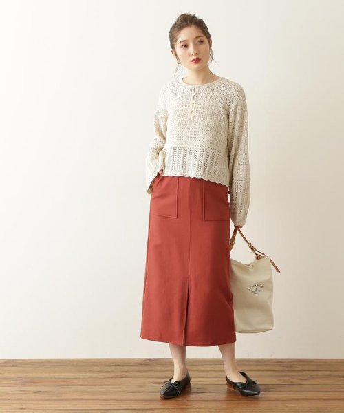 N Natural Beauty Basic(エヌナチュラルビューティベーシック)/麻混セットアップ　スカート《S Size Line》/img28