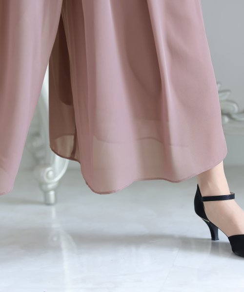 レースオールインワン パンツスーツ/結婚式ワンピース・同窓会・成人式・セレモニー大きいサイズ対応フォーマルパーティードレス 