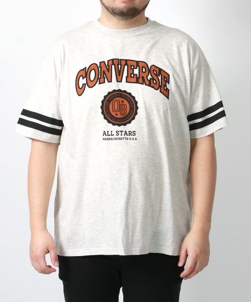 MARUKAWA(大きいサイズのマルカワ)/【CONVERSE】コンバース 大きいサイズ 半袖 袖 ライン プリント Tシャツ メンズ カジュアル /img07