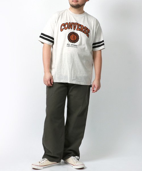 MARUKAWA(大きいサイズのマルカワ)/【CONVERSE】コンバース 大きいサイズ 半袖 袖 ライン プリント Tシャツ メンズ カジュアル /img10