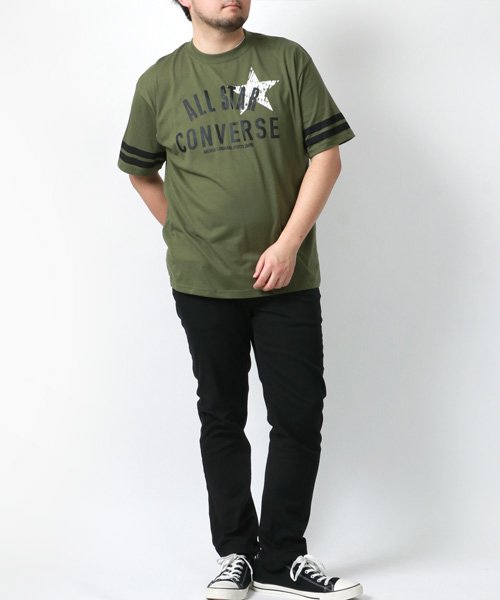 MARUKAWA(大きいサイズのマルカワ)/【CONVERSE】コンバース 大きいサイズ 半袖 袖 ライン プリント Tシャツ メンズ カジュアル /img11
