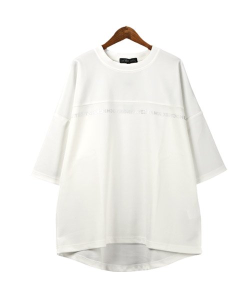 LUXSTYLE(ラグスタイル)/TPUポンチ切替バックプリント半袖ビッグTシャツ/Tシャツ メンズ 半袖 ポンチ バックプリント ロゴ/img06