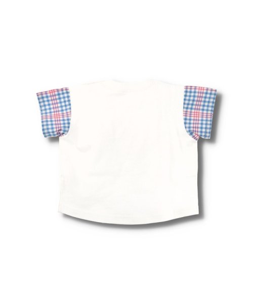 BRANSHES(ブランシェス)/【ペア】チェック柄星アップリケ半袖Tシャツ/img02