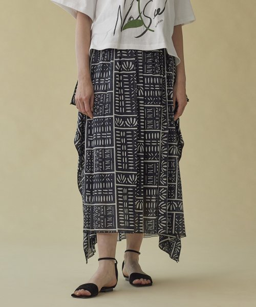 セール】パッチワークブロックプリントスカート(504645107) | ハウス  