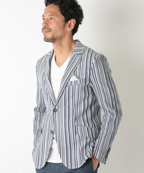 Men's Bigi(メンズビギ)/マルチタックストライプジャケット fabric made in japan/img20